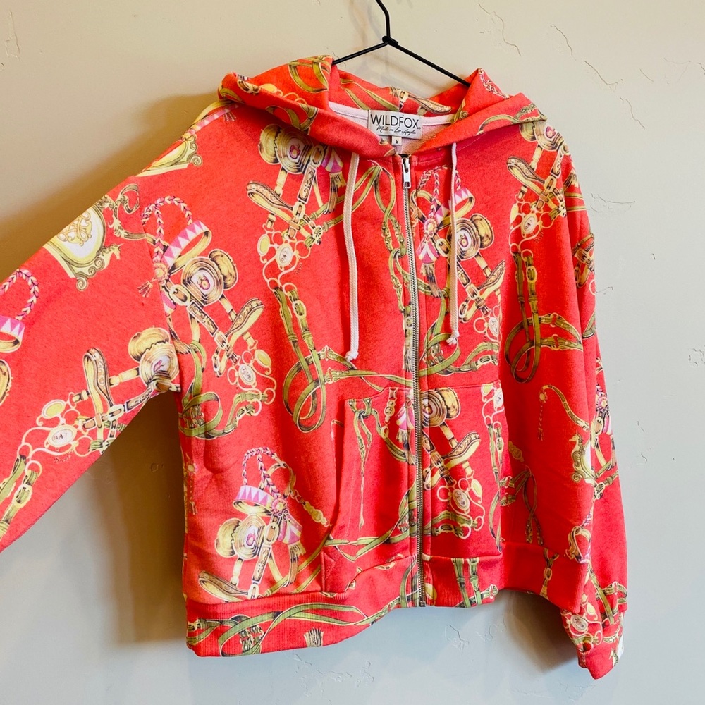 WILDFOX Bits & Bridles Equestrian Zip Up Hoodie - Picture 3 of 7